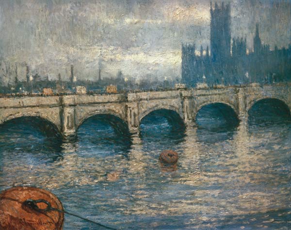 pont de la Tamise et bâtiments parlementaires à Londres à Claude Monet