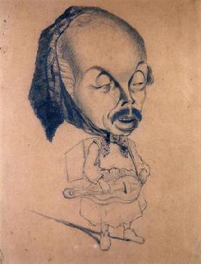 Adolphe d'Ennery (1811-99) after Nadar, 1855-60 (black crayon on paper)