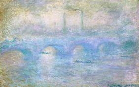 Londres, pont de Waterloo dans le brouillard