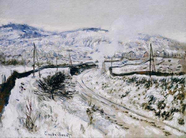 Train in the Snow at Argenteuil à Claude Monet