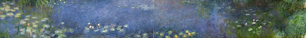 Waterlilies: Morning, 1914-18 (centre left and rigth section) à Claude Monet