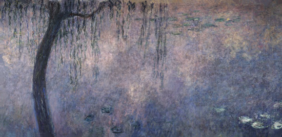 Waterlilies: Two Weeping Willows, left section à Claude Monet