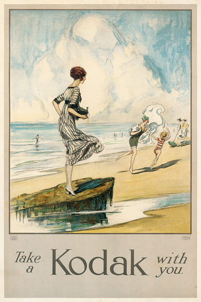'Take a Kodak with you', an advertising poster for Kodak à Claude Shepperson