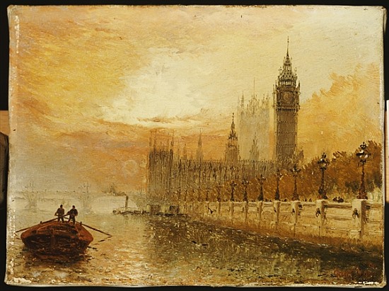 View of Westminster from the Thames à Claude T. Stanfield Moore