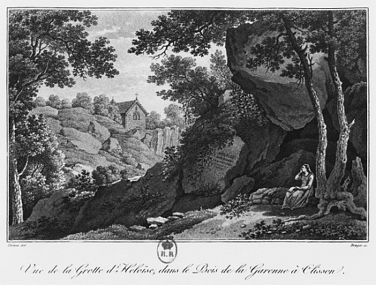 View of Heloise grotto in the park of La Garenne at Clisson, illustration from ''Voyage pittoresque  à Claude Thienon