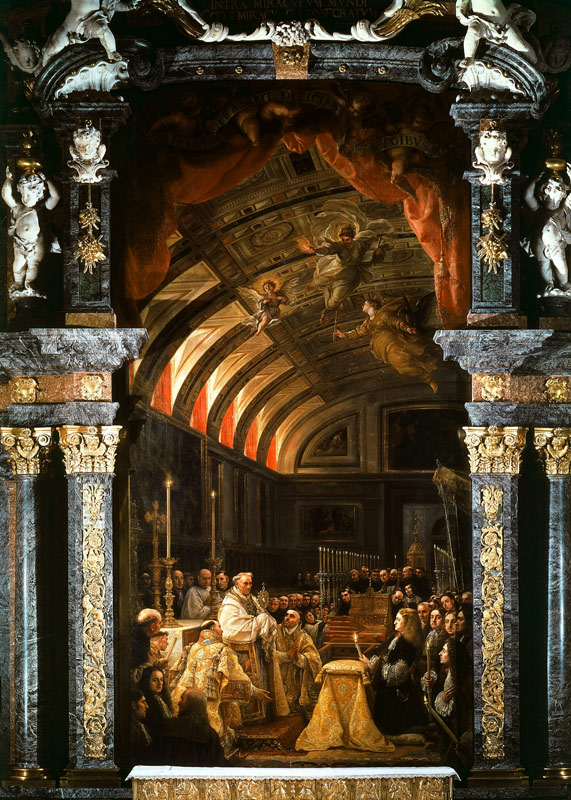 Holy Communion of Charles II (1661-1700) and his Court à Claudio Coello