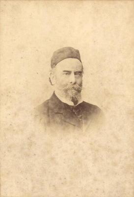 Portrait photograph of Alfred Sisley (1839-99) (sepia photo)