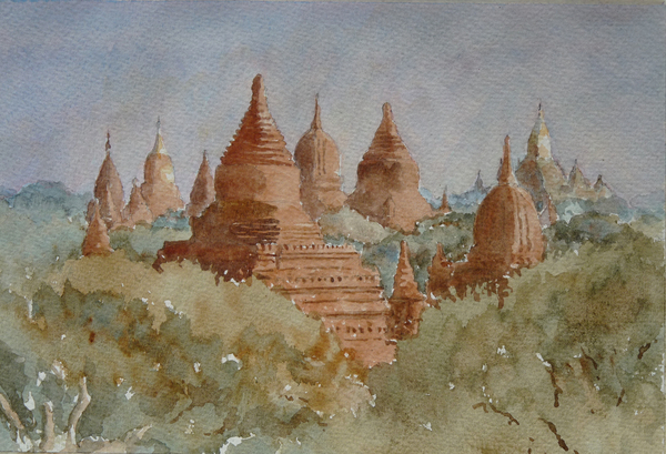 941 Bagan sunrise, towards Ananda à Clive Wilson Clive Wilson