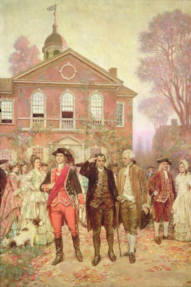 The First Continental Congress, Carpenters Hall, Philadelphia in 1774 à Clyde Osmer Deland