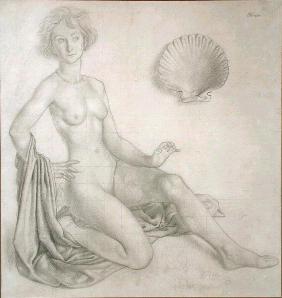 Study for Venus & Cupid, 1924 (pencil on paper) 