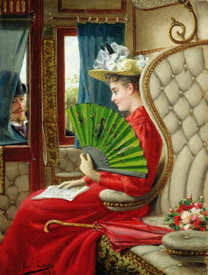 The Indiscretion, 1895 (oil on panel) à Constant Aime Marie Cap