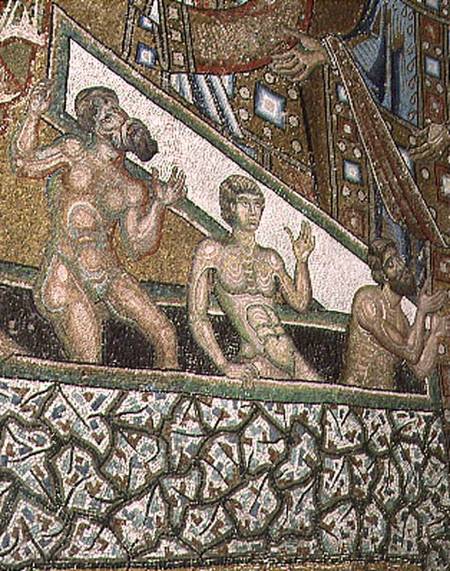 The Last Judgement, detail of the damned entering hell, from the vault above the apse à Coppo  di Marcovaldo