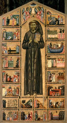 Der Heilige Franz von Assisi und Szenen aus seinem Leben