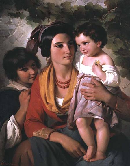 Mother and Children à Cornelis Kruseman