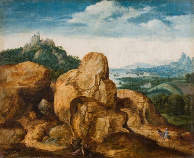 Landscape with Flight into Egypt à Cornelis Massys
