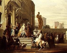 Dido, Aeneas et Ascanius sur le chemin de la chasse. à Cornelis Troost