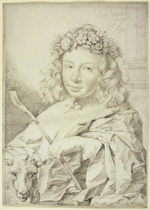 Bildnis eines Knaben als Hirtenjunge à Cornelis Visscher