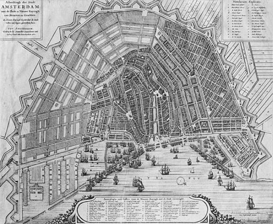 Map of Amsterdam à Cornelis I Danckerts
