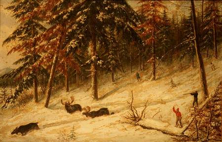 Hunting Moose à Cornelius Krieghoff