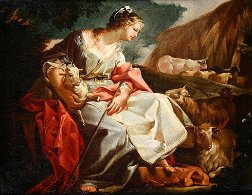 Rebecca as Shepherdess (oil on canvas) à Corrado Giaquinto