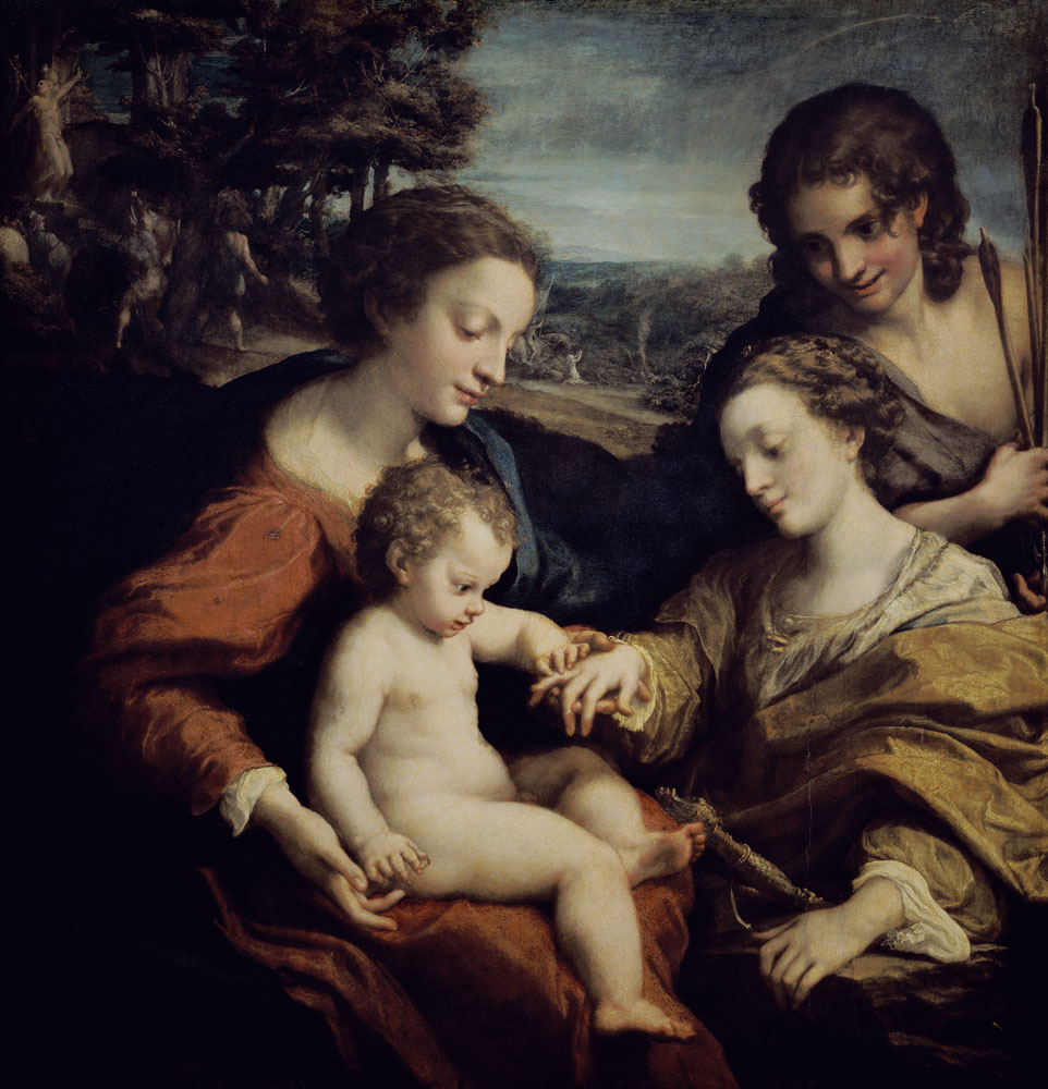 The Mystic Marriage of St. Catherine of Alexandria à alias Antonio Allegri Correggio (alias Le Corrège)