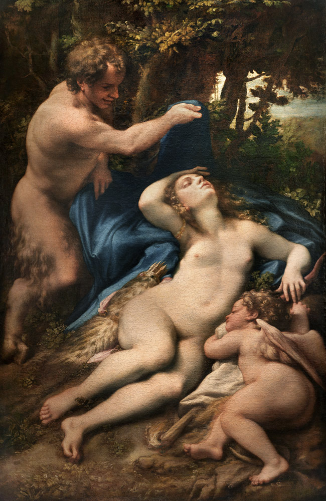 Jupiter et Antiope à alias Antonio Allegri Correggio (alias Le Corrège)