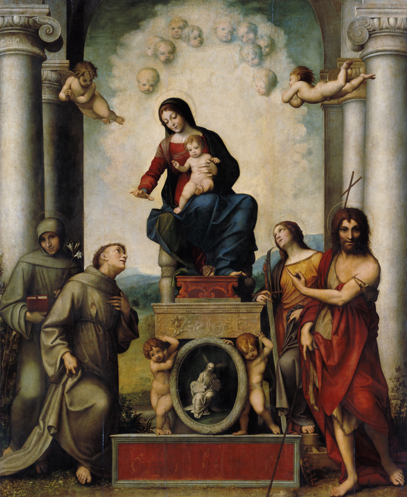 Madonna des Heiligen Franziskus à alias Antonio Allegri Correggio (alias Le Corrège)