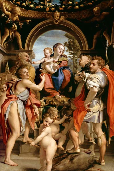 Madonna mit dem Heiligen Georg à alias Antonio Allegri Correggio (alias Le Corrège)