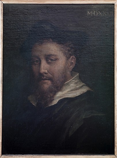 Portrait presumed to be of the artist à alias Antonio Allegri Correggio (alias Le Corrège)