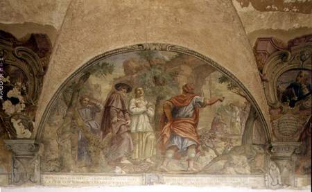 St. Dominic Converting a Heretic, lunette from the fresco cycle of the Life of St. Dominic, in the c à Cosimo Ulivelli
