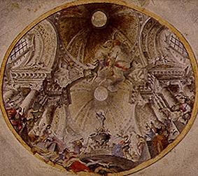 Projet pour la fresque de St. Jacob à Innsbruck : St. Jacques de Compostèle à Cosmas Damian Asam