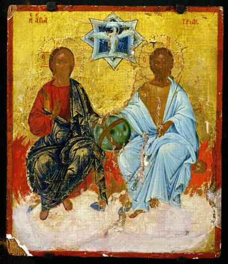 Icon of the Holy Trinity à Cretan