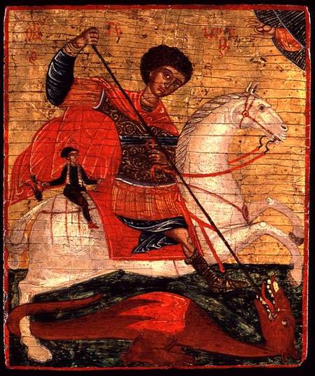 Icon of St. George and the Dragon à École crétoise