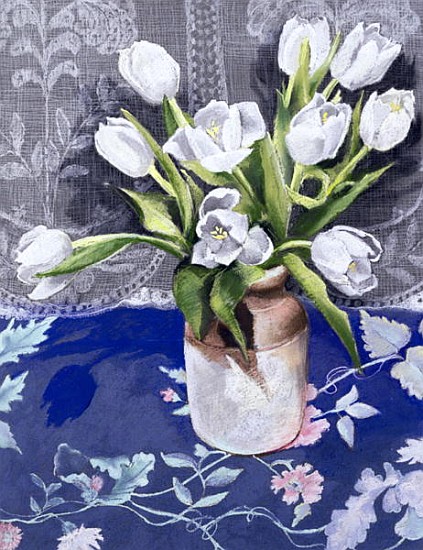 White Tulips, 1994 (pastel on paper)  à Cristiana  Angelini