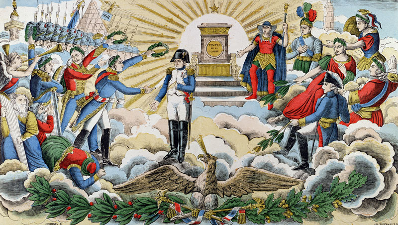 Apotheosis of Napoleon I (1769-1821) (coloured engraving) à D. Georgin