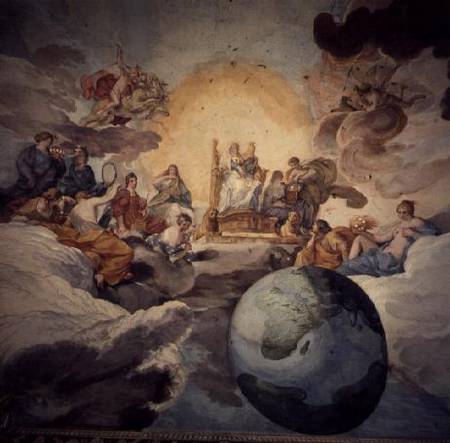 Allegory of the Arts (ceiling painting) à da Cortona, Pietro (alias Pietro Berrettini)
