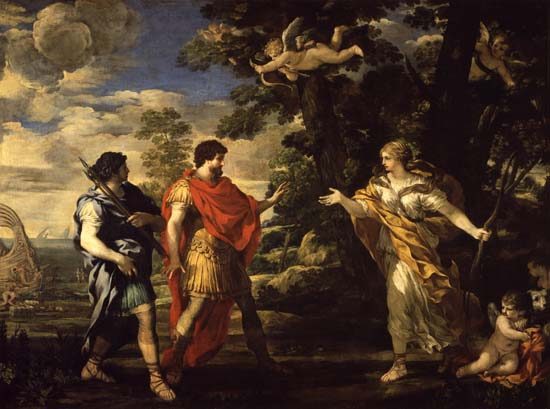 Venus Appearing to Aeneas as a Huntress à da Cortona, Pietro (alias Pietro Berrettini)