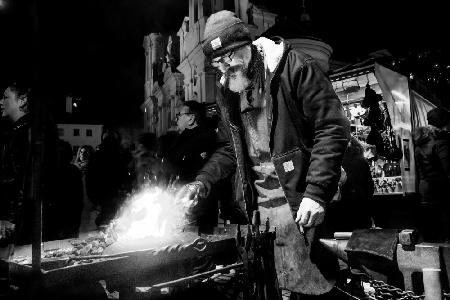 Blacksmith on the Christmas market