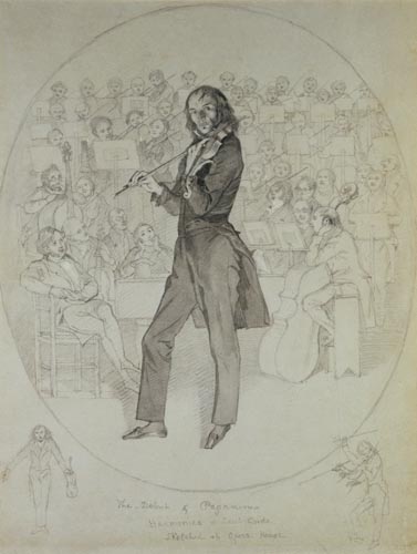 Niccolo Paganini (1784-1840), violinist à Daniel Maclise