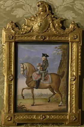 Frederick II on horseback