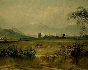 Paysage mexicain avec Xochimilco. à Daniel Thomas Egerton
