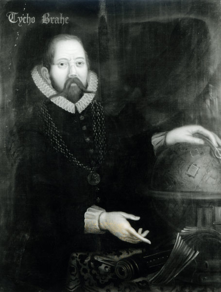 Tycho Brahe (1546-1601)  (b&w photo) à École danoise