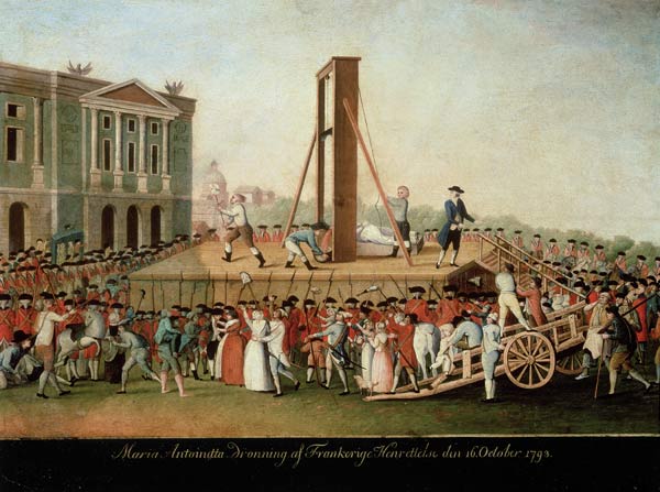 The Execution of Marie-Antoinette (1755-93) à École danoise