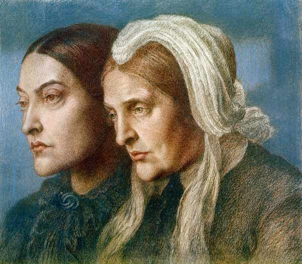 Christina G.Rossetti und Mutter 1877 à Dante Gabriel Rossetti