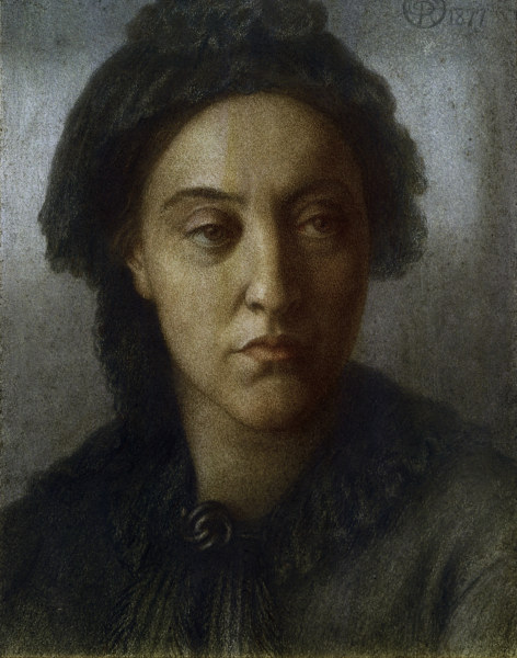 Christina Rossetti / Drawing by Rossetti à Dante Gabriel Rossetti