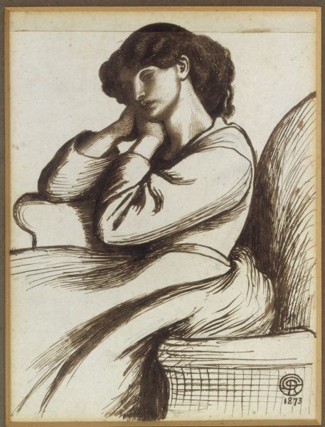 D.Rossetti, Mrs William Morris, 1873. à Dante Gabriel Rossetti