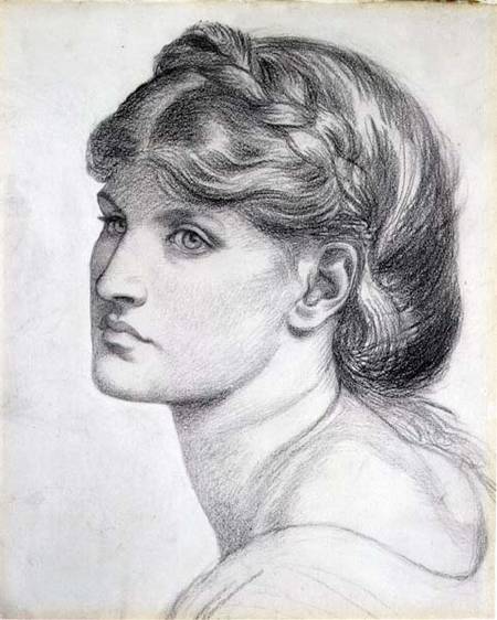 Portrait of Alexa Wilding, a study for 'The Bower Meadow' à Dante Gabriel Rossetti
