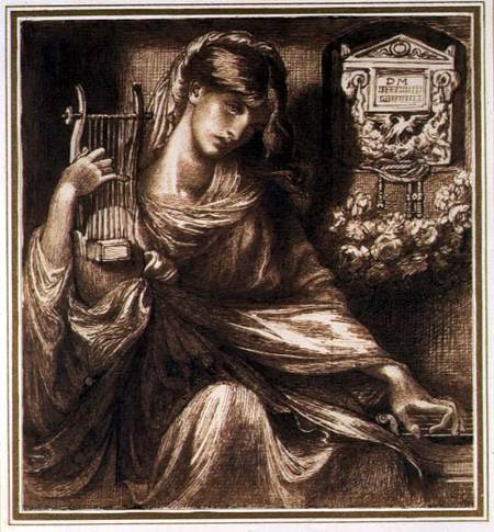A Roman Widow (pen & brown ink on paper) à Dante Gabriel Rossetti