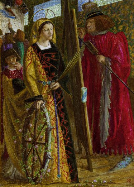 Rossetti / St Catherine / Painting, 1857 à Dante Gabriel Rossetti
