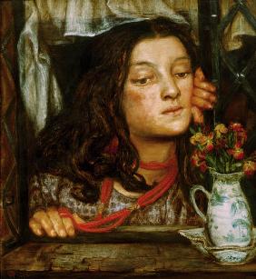 Rossetti / Girl at a lattice / Painting